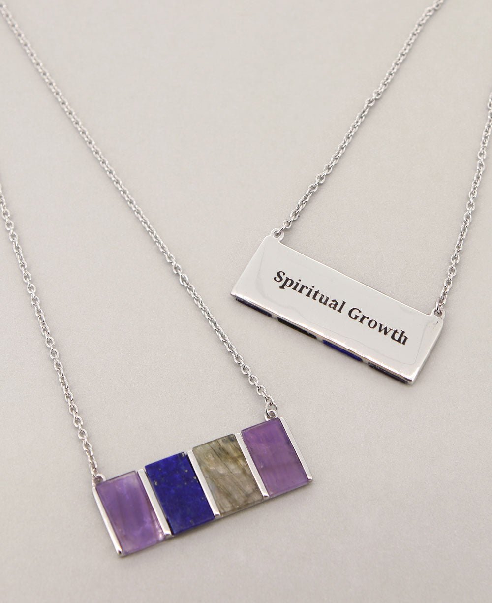 Amethyst Labradorite Lapis Necklace