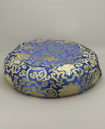 Royal Blue Brocade Zafu Cushion
