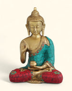 Colorful Brass Buddha Statue
