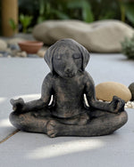 Cast Stone Meditating Dog Statue