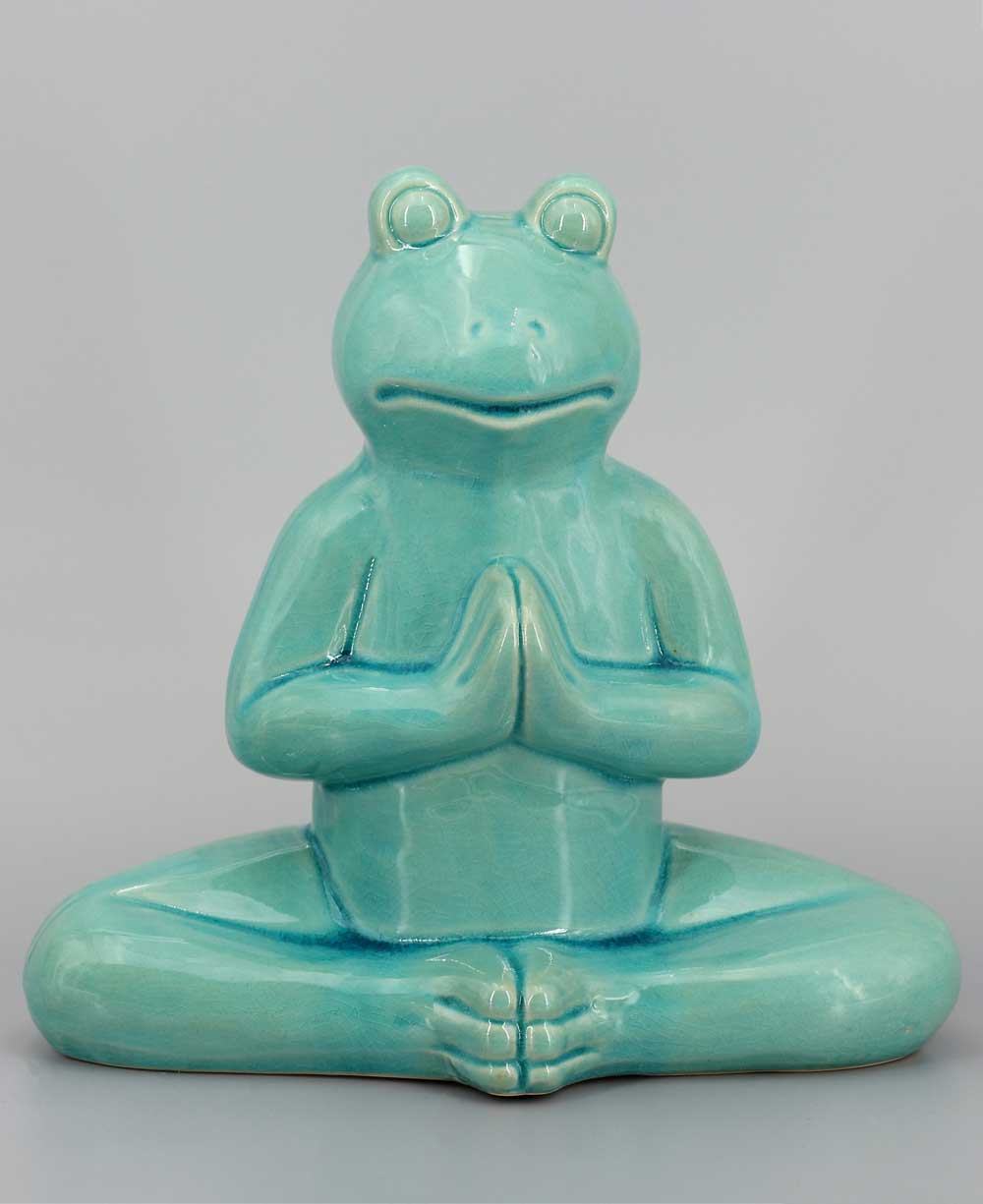 Ceramic Yoga Frog Figurines