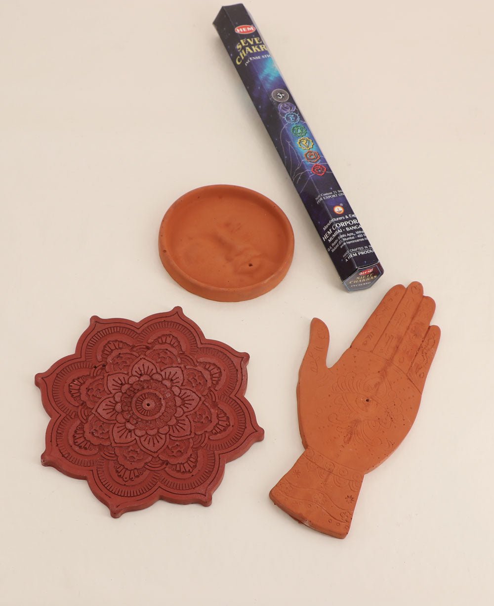 Concrete Boho Chakra Incense Burner