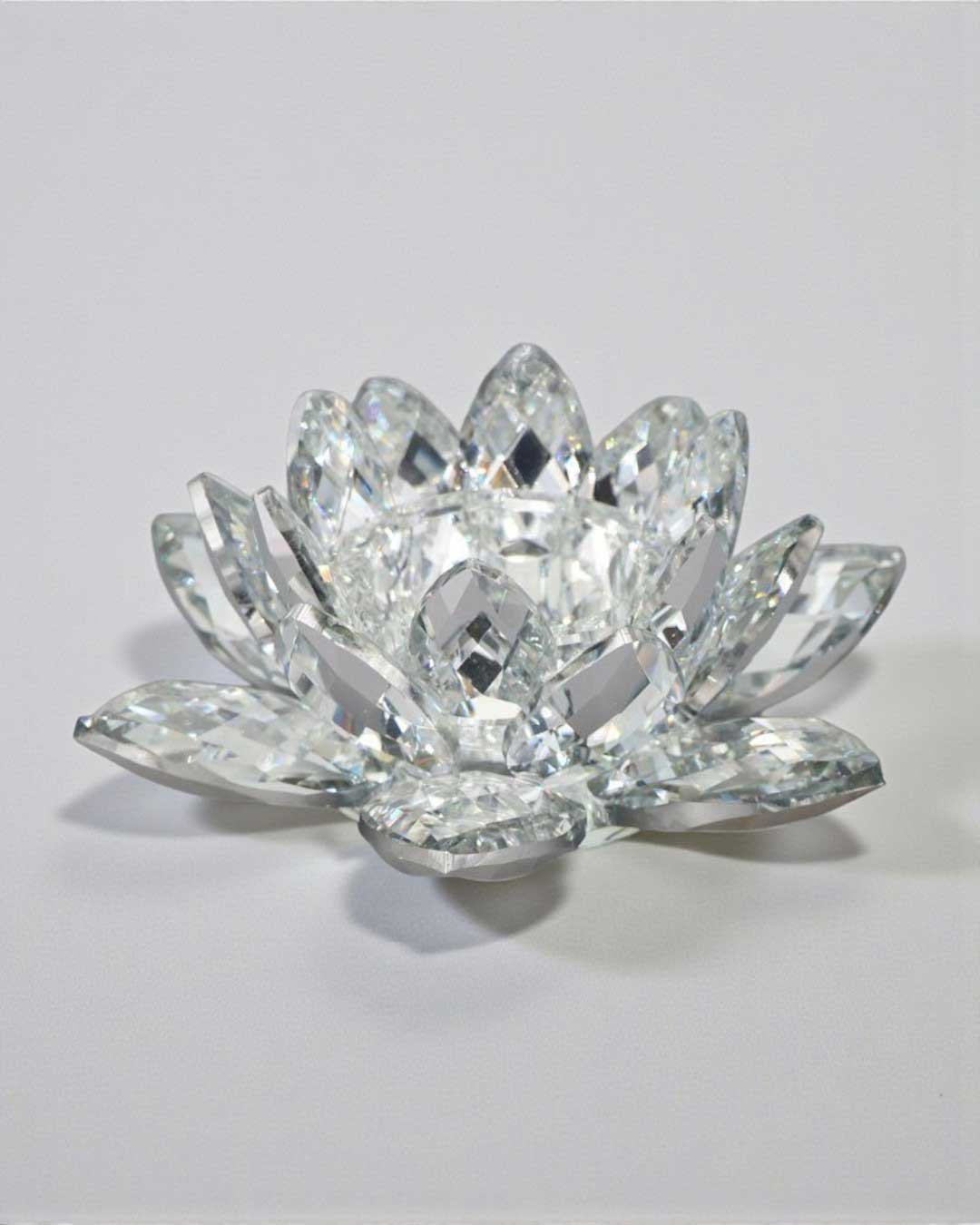 Crystal Lotus Candle Holder