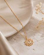 Dainty Gold Lotus Necklace