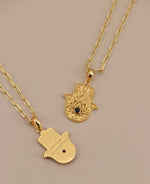 Black Onyx Hamsa Necklace