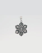 Sterling Silver Lucky Symbols Pendant – Engraved Good Fortune Talisman Charm