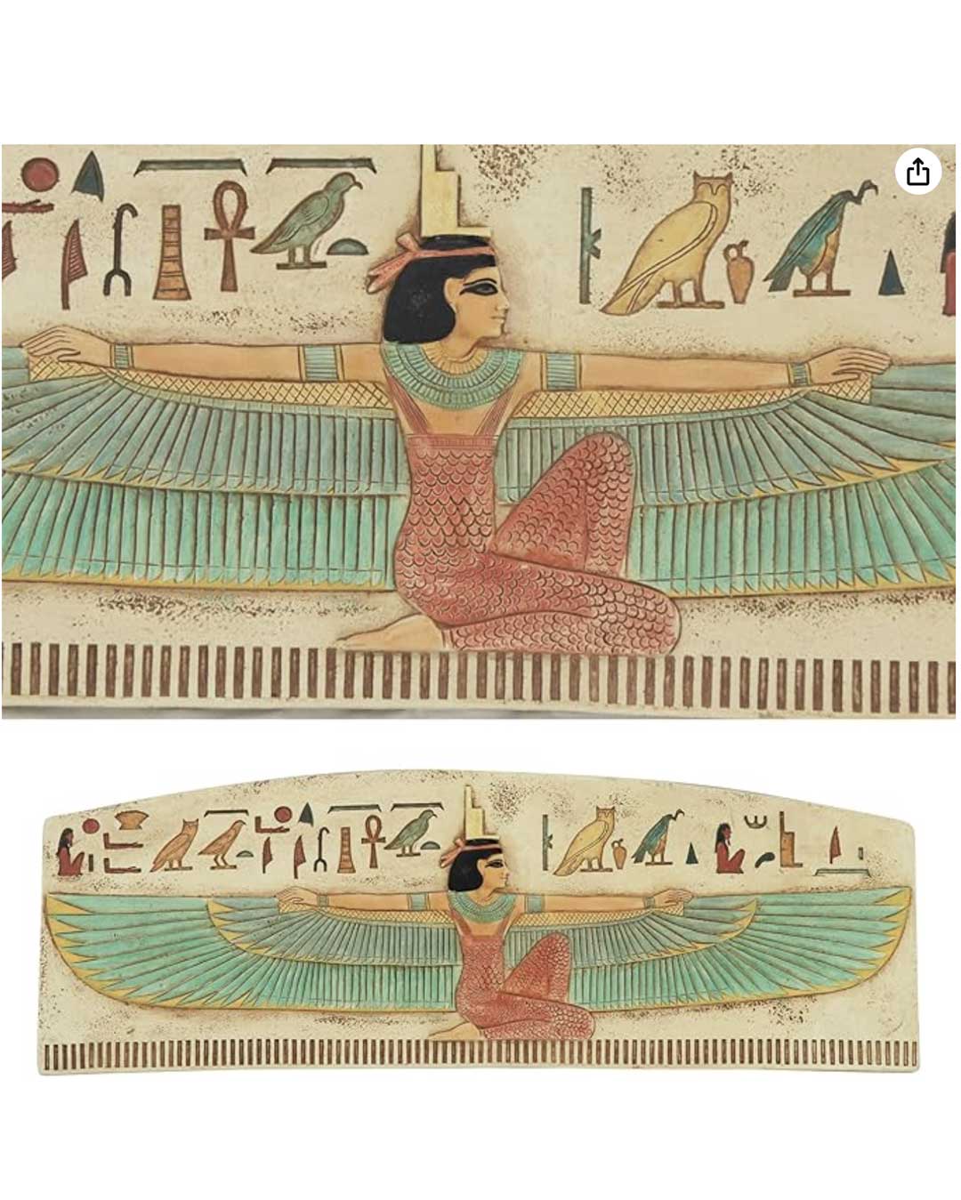 Winged Isis Egyptian Wall Plaque