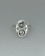 Celestial Infinity Snake Silver Ring
