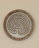 Fairtrade Wood Labyrinth Trivet