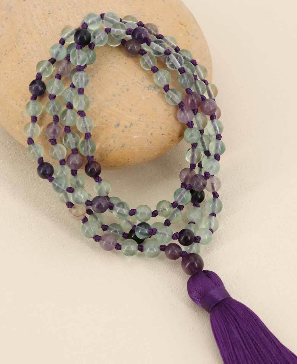 Fluorite Gemstone Meditation Mala