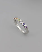 Gemstone Sterling Silver Chakra Ring