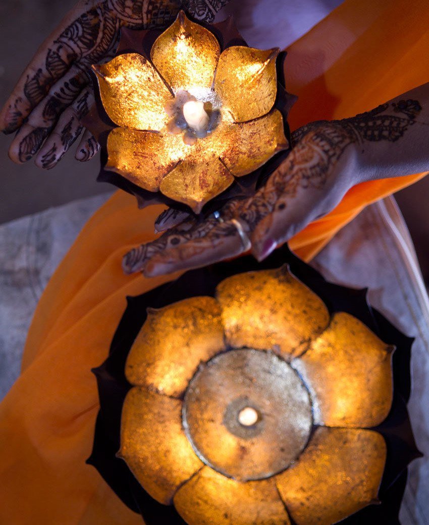 Gilded Lotus Accent Bowls