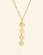 Gold Plated Lotus Om Necklace