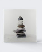 Grayscale Zen Cairn Print