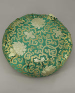Green Brocade Zafu Cushion
