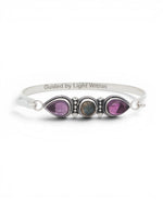 Amethyst Labradorite Silver Cuff Bracelet