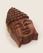 Hand-carved Buddha Face Box