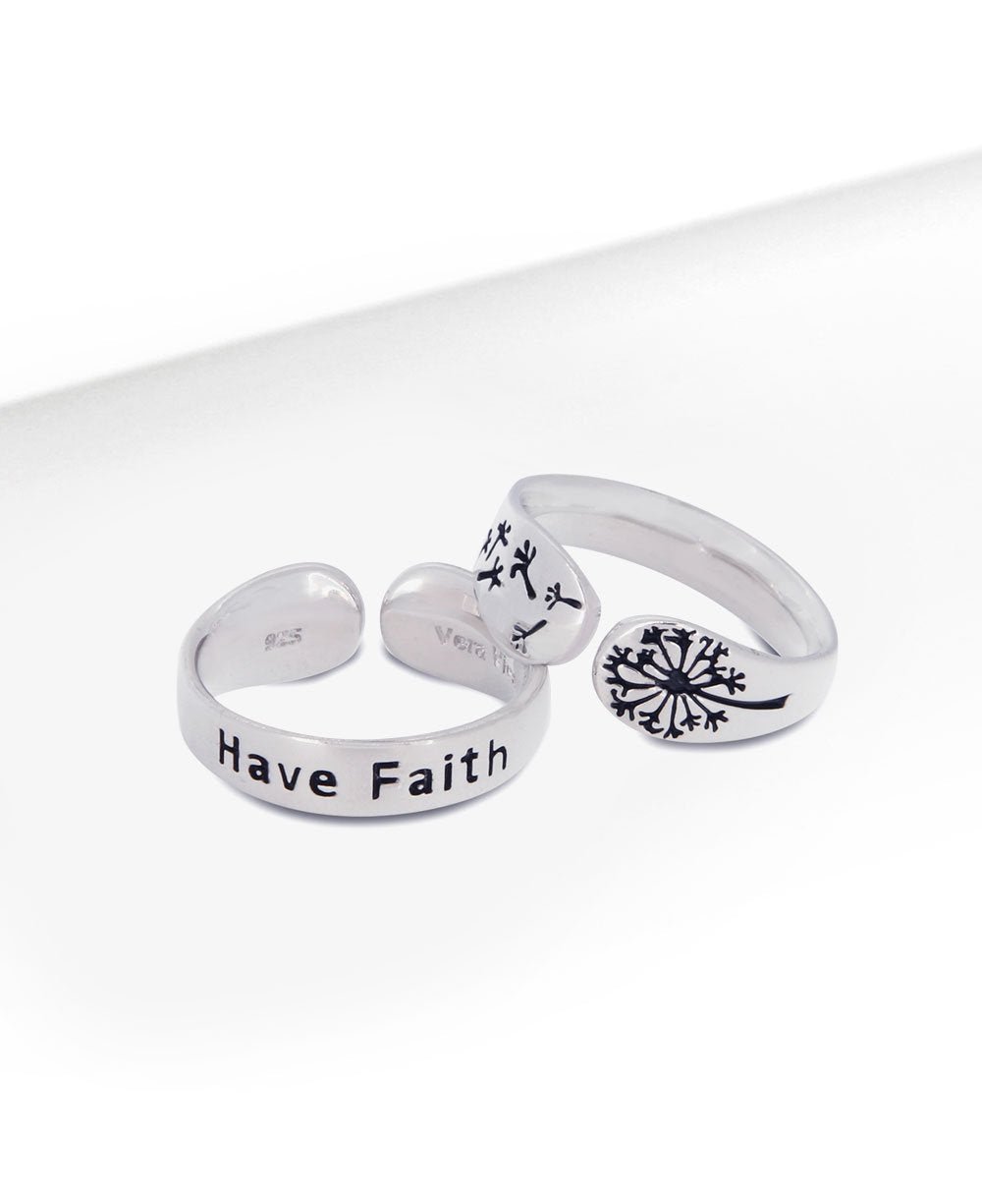 Have Faith Dandelion Ring