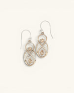 Silver Lotus Drop Earrings