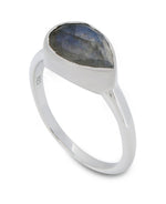 Labradorite Teardrop Sterling Ring