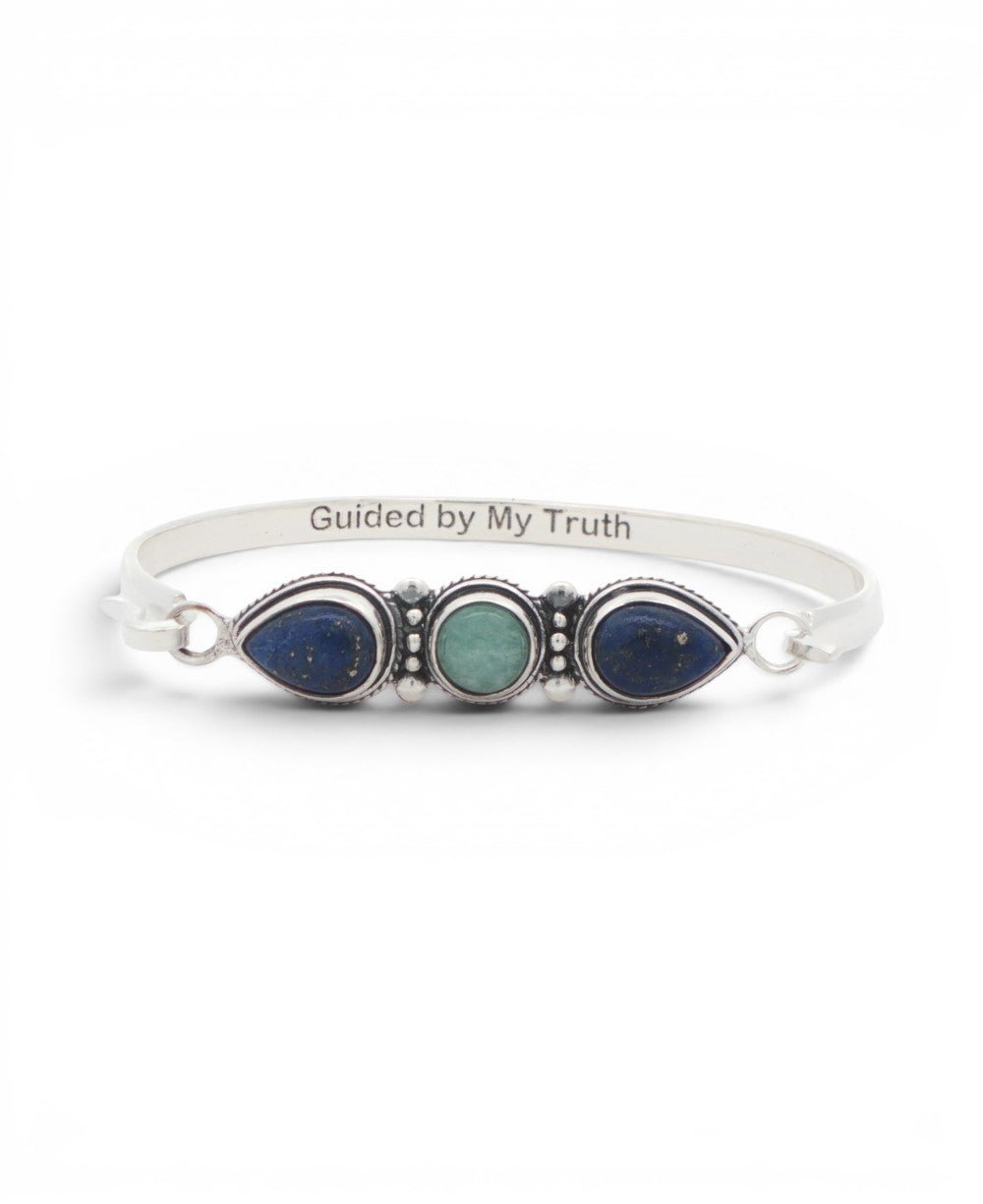 Lapis Amazonite Three Stone Cuff