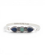 Lapis Amazonite Three Stone Cuff