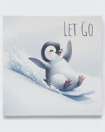 Let Go Penguin Canvas Print