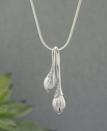 Lotus Crystal Pendant Sterling Silver