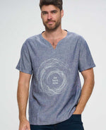 Blue Linen Kurta Shirt