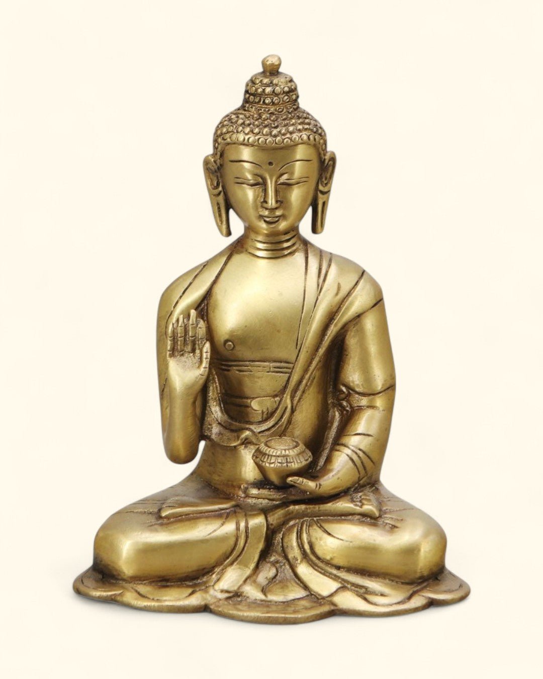 Minimalist Brass Buddha Statue