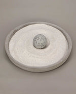 Cast Stone Floral Zen Orb