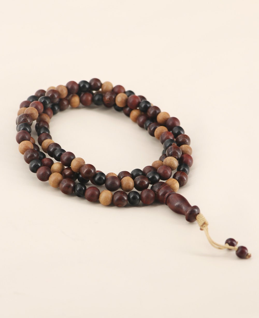 Mixed Wood Beads Meditation Mala