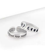 Moon Phase Sterling Silver Ring