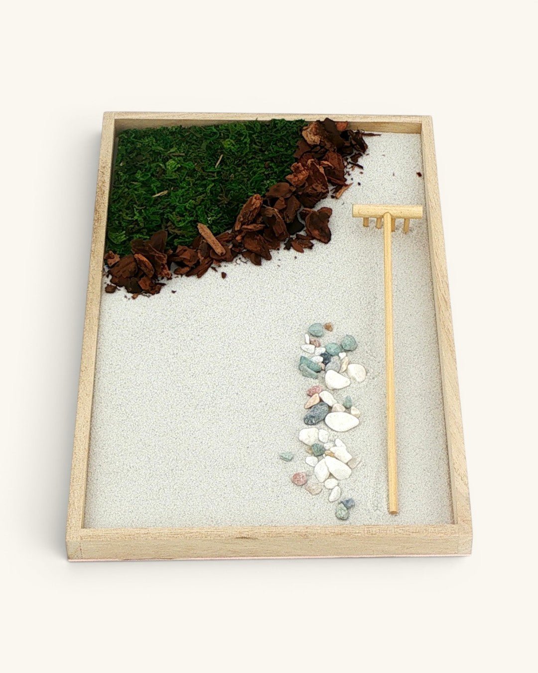 Natural Zen Garden Wood Tray