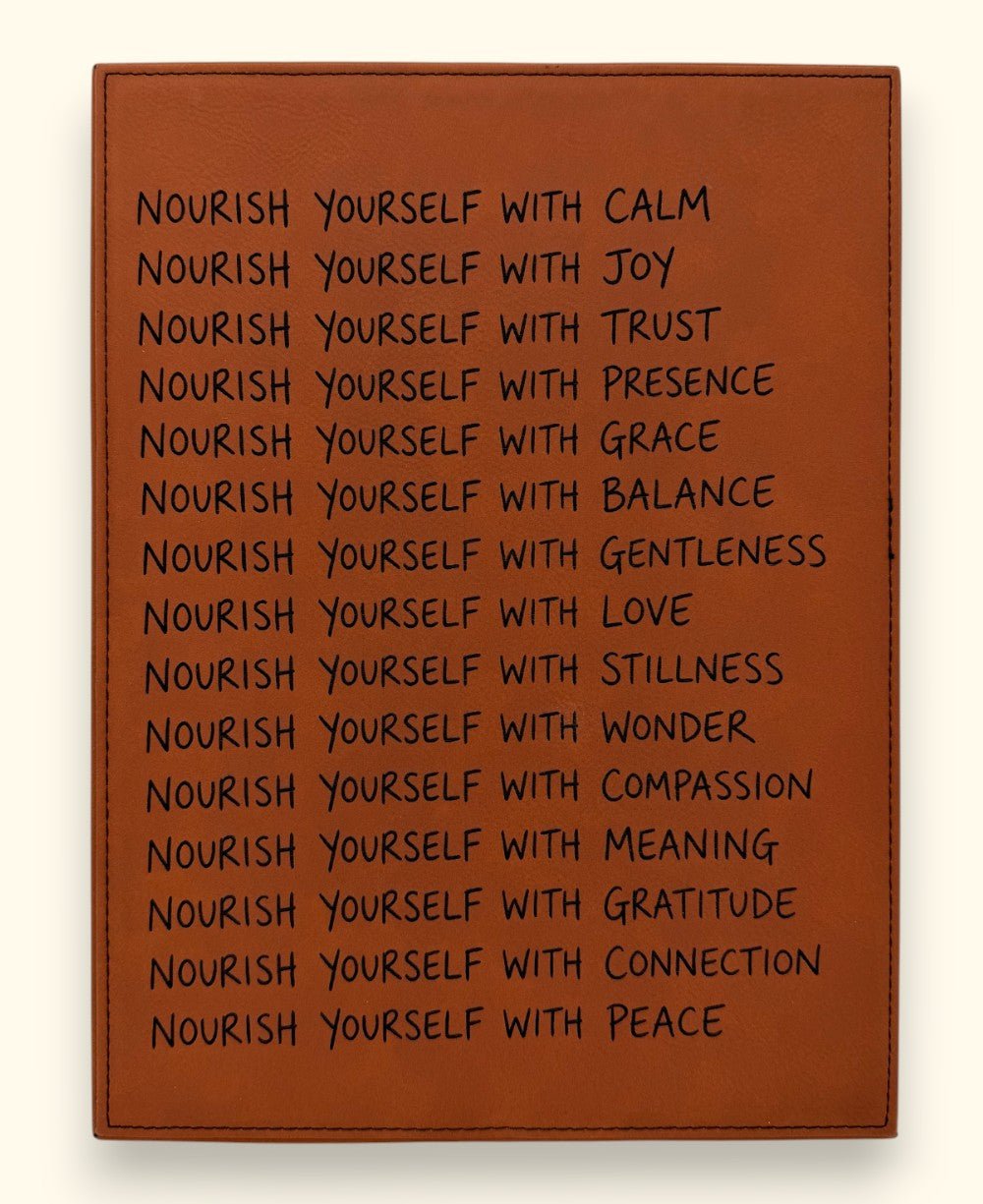 Nourish Yourself Leatherette Wall Plaque