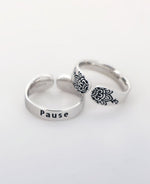 Pause Mindful Silver Ring