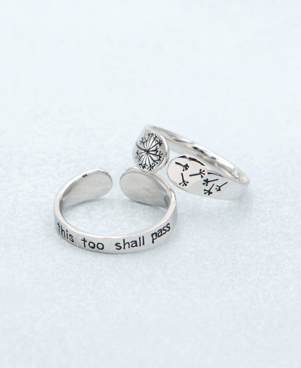 Petite Mantra Sterling Silver Ring