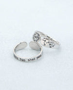 Petite Mantra Sterling Silver Ring