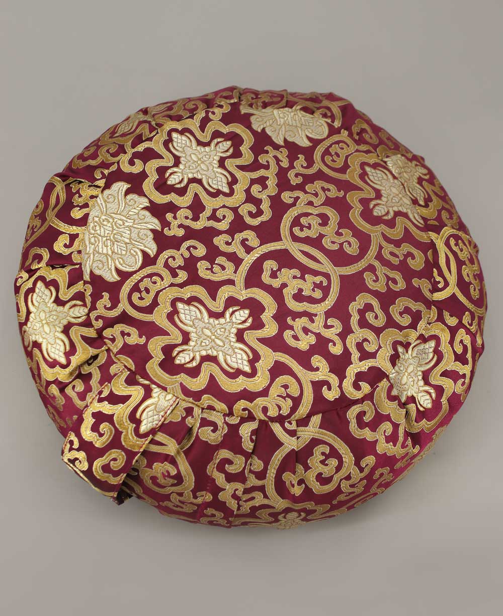 Plum Brocade Zafu Cushion