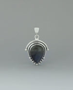Labradorite Teardrop Silver Pendant