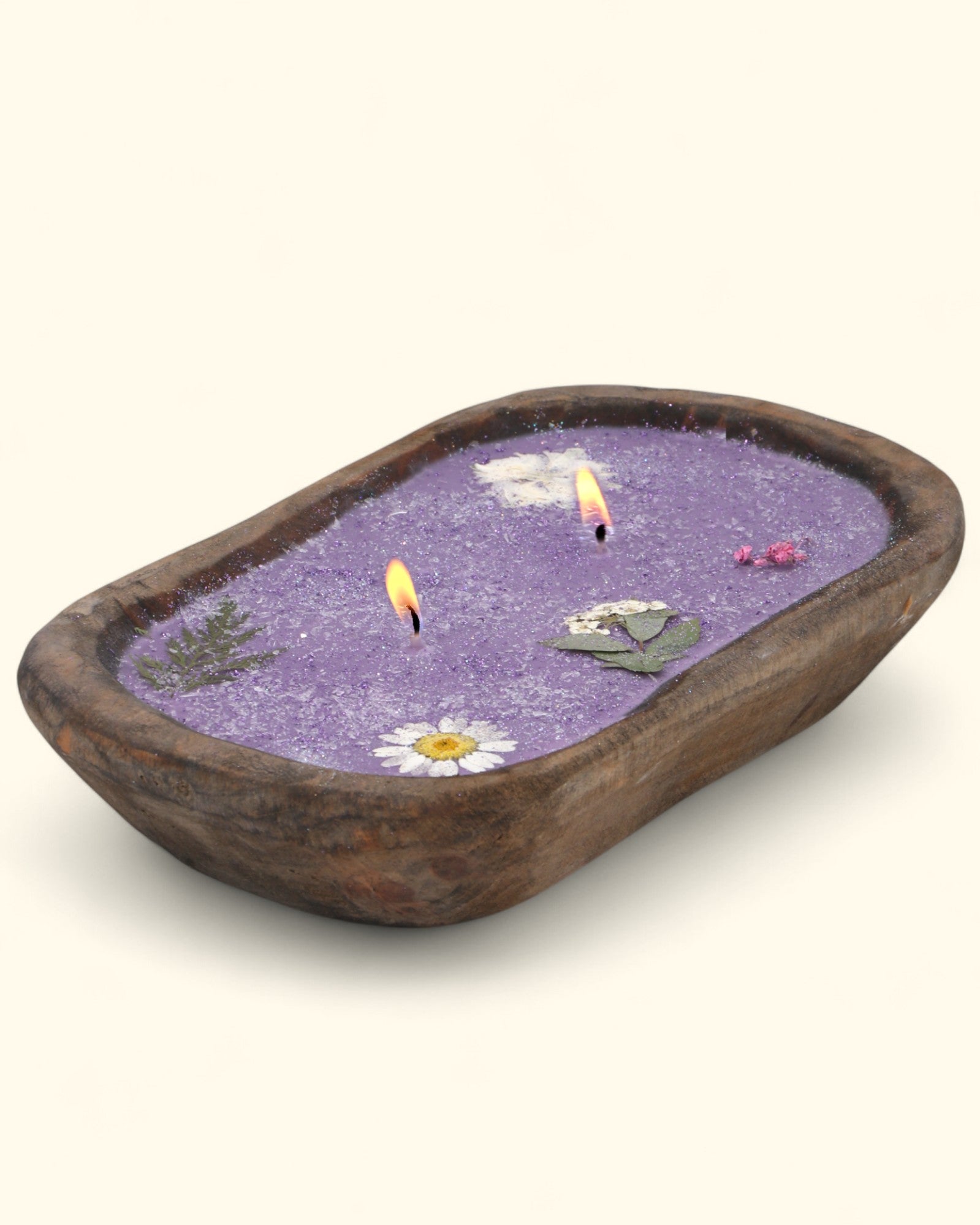 Purple Floral Scented Candle