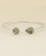 Pyrite Druzy Silver Bracelet