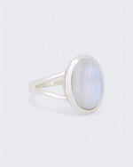 Rainbow Moonstone Silver Ring