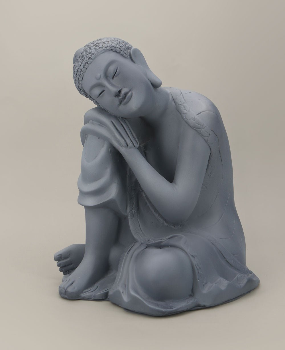 Grey Resting Buddha Statue