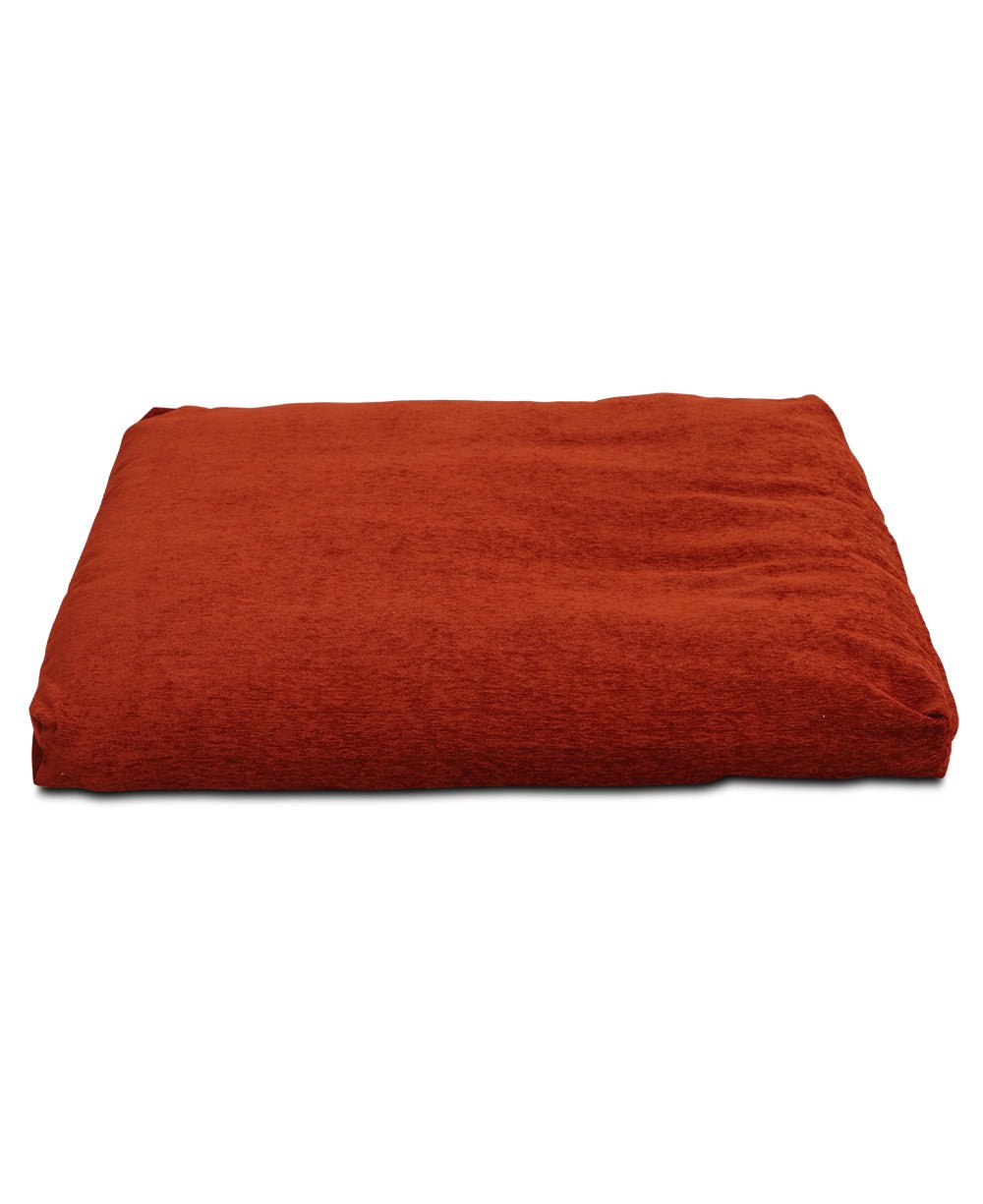 Rust Chenille Zabuton Cushion