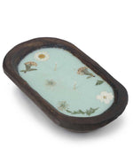 Sea Green Floral Pressed Candle
