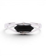 Silver Black Onyx Cuff Bracelet