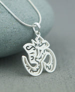 Silver Layered Om Pendant