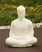 Pearl White Garden Buddha Statue