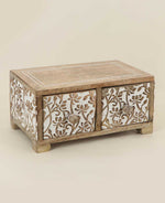 Carved Wood Lotus Pedestal